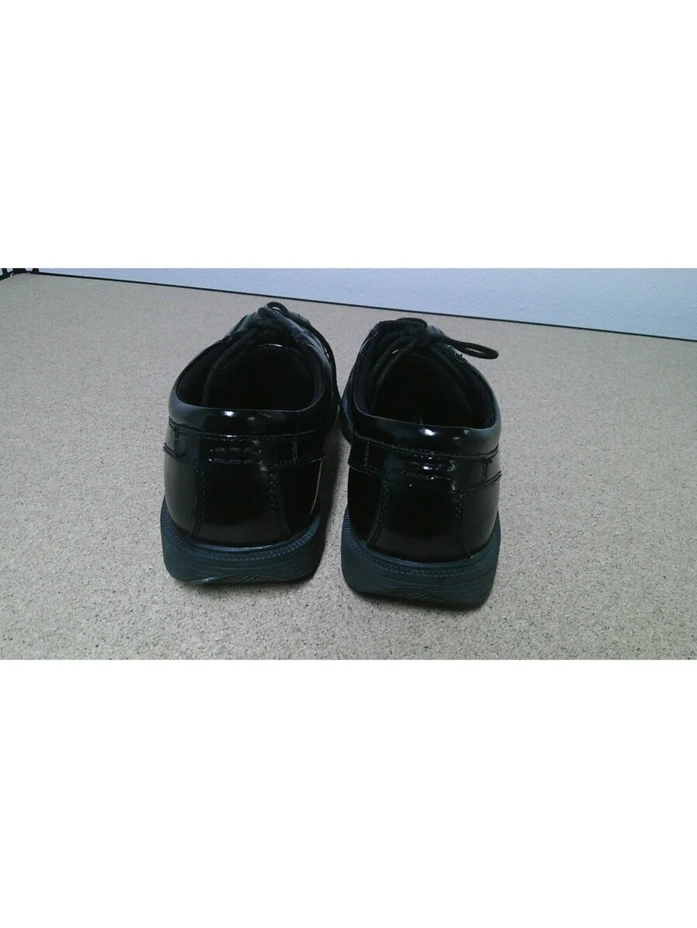 John BUSH Men's Black Genuine Leather Upper Dress Shoes Size